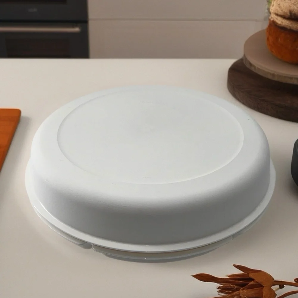 Vintage Tupperware Divided Vegetable Relish Chip & Dip Serving Tray Lid Dip Bowl